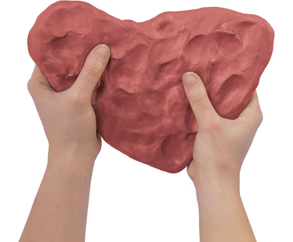 Jovi - Air Dry Clay, 3 x 1.1 lb, Terracotta Color, Total of 3.3 lb - color: Terracotta