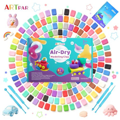 ARTPAR Air Dry Clay for Kids,210 Colors Modeling Magic Clay Art Crafts Kit - color: 210 colors