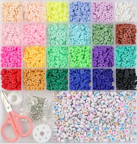 6380 PCS Jewelry Making Kit for Girls Ages 6-12 – nikkiGuo Seed Beads Clay Beads UV Color Changing Glow in the Dark Pony Beads Letter Beads Charms Tools Gift Box Bracelet Making Kit for Kids Teens - color: Style B
