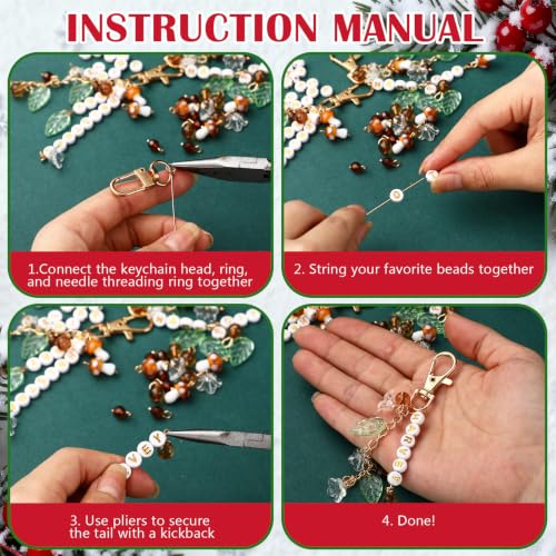 Kenning 581pcs Mushroom Charms Keychain Making Kit DIY - style: Mushroom