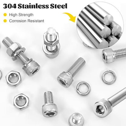 960PCS M2.5 Screws Nuts Assortment Kit, M2.5x4/6/8/10/12/16/20/25 mm - size: SS M2.5 960pcs