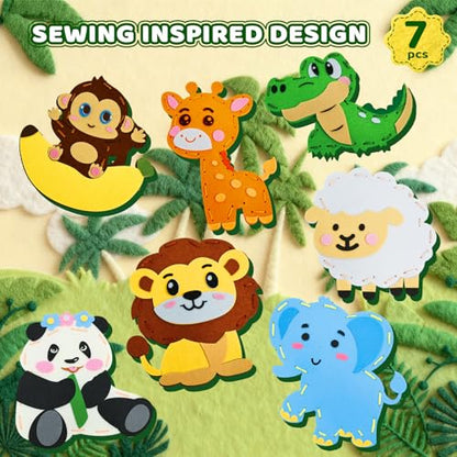 powerful xishan Sewing Kit for Kids, Animal Felt Craft for Kids Ages 5-8 - color: Animal Green