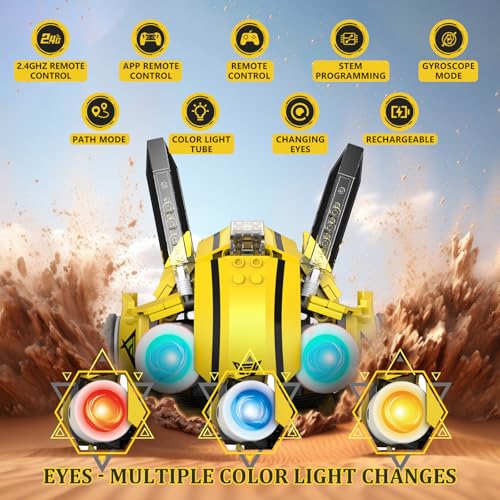 5-in-1 STEM RC Robot Building Blocks Kit, Educational Toys Age 6-12