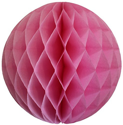 Dusty Rose Honeycomb Balls, Set of 3 (12 inch, 8 inch, 5 inch) - color: Dusty Rose