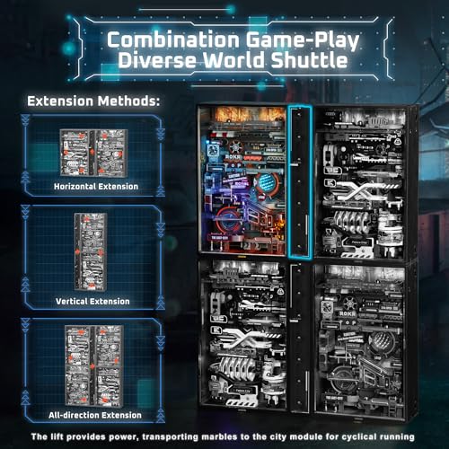 ROKR 3D Puzzles Building Toy Sets Marble Run Model Kits for Adults, DIY Hobbies for Men Women (Parallel World MR01S)