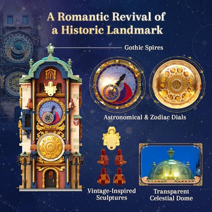 PANTASY Prague Astronomical Clock Building Set for Adults