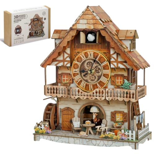 3D Puzzle for Adults, German Pastoral Cottage Wood Models Kit