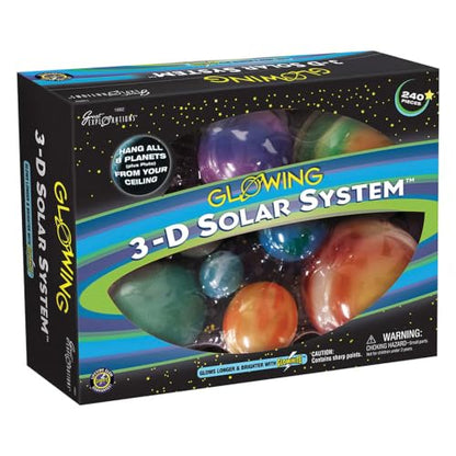Great Explorations 3D Glow Solar System Ceiling Kit, STEM, Ages 5+