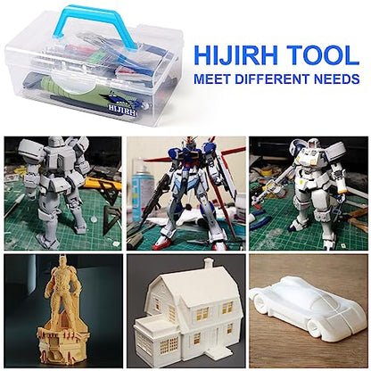 HIJIRH 108PCS Model Kit Tool,Gundam Model Tool Kit,Hobby Building Tool Kit