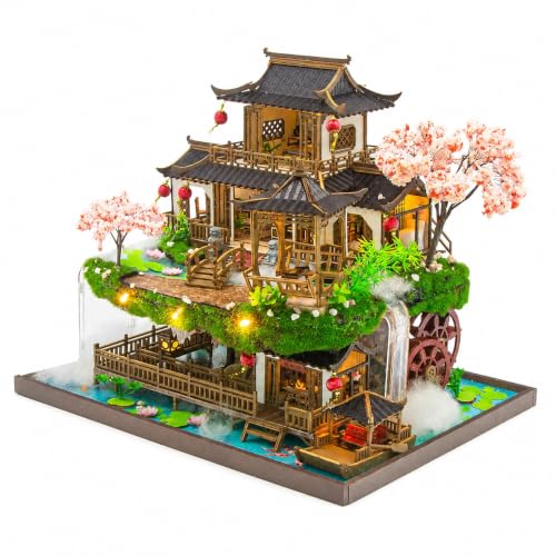Roroom DIY Miniature House Kit, Fairyland Pavilion Dollhouse Kit - color: Upgraded Version of the Fairyland
