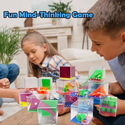 24 PCS Brain Teaser Puzzles for Kids,Balance IQ Maze Game 1.57 in