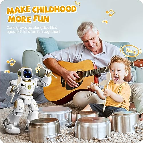 Ruko 1088 Programmable Robot Toy for Kids, STEM Learning Gift, Gold - color: Gold
