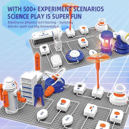 Science Toy Sets, AI Intelligent Voice Physics Circuit Electronic Building Block Puzzle Toy STEM Education Toy Set Holiday Birthday Gift 500+ Projects 66PCS for Students Children Aged 3+
