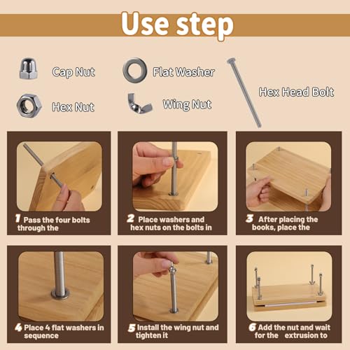 JUPEAN Book Binding Kits Bookbinding Kit Book Binding Press 7.9”x11.6 - size: 7.9"x11.6" Bookbinding Kit -2