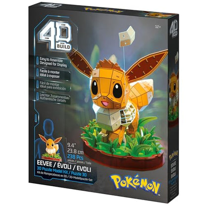 4D Build Pokémon Eevee 3D Puzzle Model Kit, Desk Décor, Shelf Display - style: Eevee 238 pcs