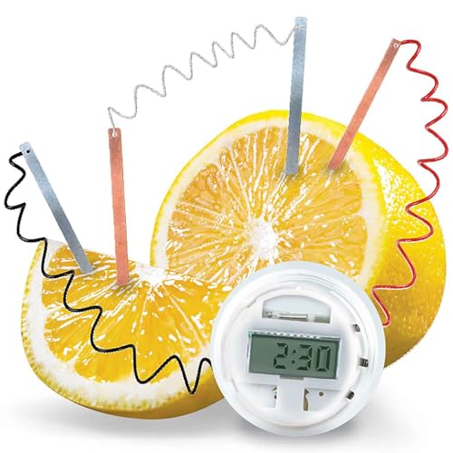 4M KidzLabs Lemon Clock - DIY STEM Science Kit & Battery-Free Digital Clock