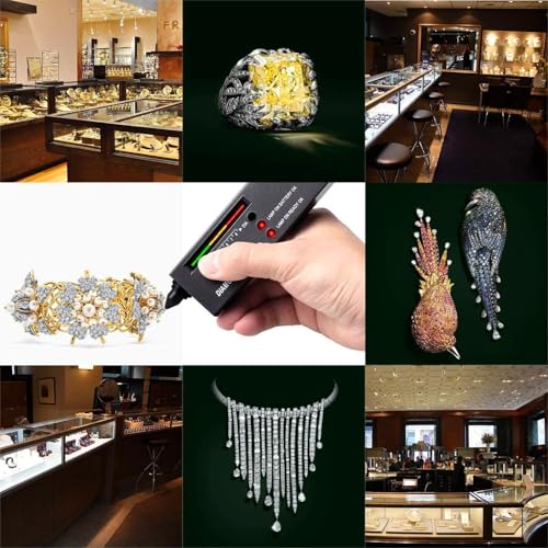 Diamond Tester Pen,Jewelry Diamond Tester Pen+30X 60X Mini LED Magnifying Jewelry Eye Loupe Jewelry Distinguish Tool Professional Diamond Selector for Novice and Expert