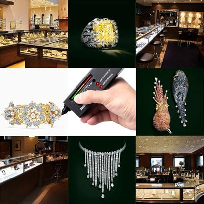 Diamond Tester Pen,Jewelry Diamond Tester Pen+30X 60X Mini LED Magnifying Jewelry Eye Loupe Jewelry Distinguish Tool Professional Diamond Selector for Novice and Expert