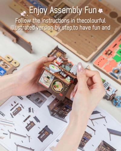 Cutefun Japanese Book Nook Kit - DIY Miniature House Kit for Adults - color: Morita Ramen