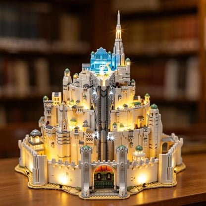 YEABRICKS LED Light for Lego 11377 Icons The Lord of the Rings: Minas Tirith Remote Control Version Building Blocks Model -Gift for Collectors & Hobbyists(Building Set NOT Included) - style: Only Light Minas Tirith Remote Control Version
