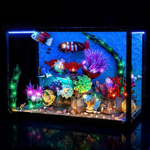 LocoLee Light kit Compatible with Lego 10366 Tropical Aquarium - No Model Only Light, LED Lighting Accessories Compatible with Lego Icons Aquarium 10366 Fish Tank (RC Version)