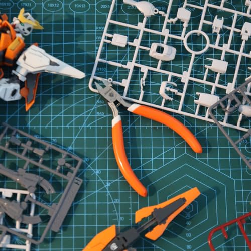 Model Nippers Ultra Thin Single Blade Gundam Nippers Sprue Cutter Hobby Nippers, Model Kit Nippers for Plastic Gunpla Model Building with Protective Cover Spring (Classic Orange) - style: Classic (Orange)