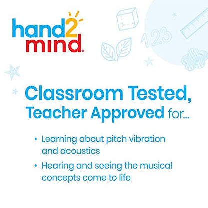 hand2mind DIY Music Maker Science Lab, Build Your Own Instrument Ocean Drum, Pan Flute, STEM Music Toy, Science of Sound Kit, Kids Creative Activities Kits, at Home Science Experiments