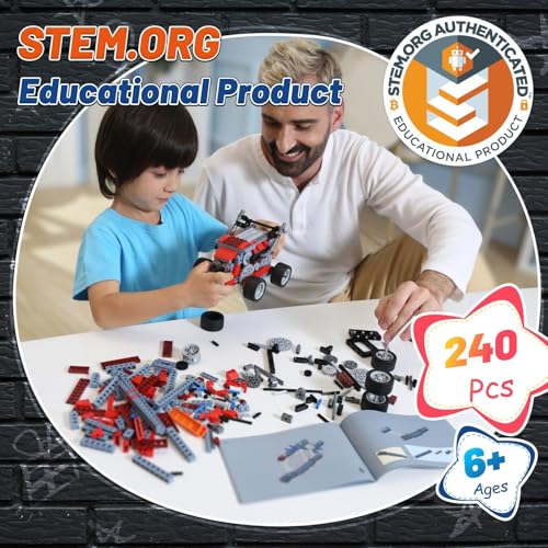 Apitor Robot B STEM Kits - Includes Large Storage Organizer, 8 in 1 Electric Monster Truck Building Toys for Kids 6-8 8-10, Educational Construction Science Kit for Boys 6-12 Christmas Birthday Gift - style: Robot B(Storage)