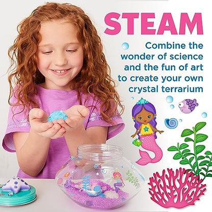 Creativity for Kids Crystal Mermaid Terrarium Kit - STEM Projects for Kids, Arts and Crafts for Girls and Boys (Ages 6+) - style: Mermaid Terrarium