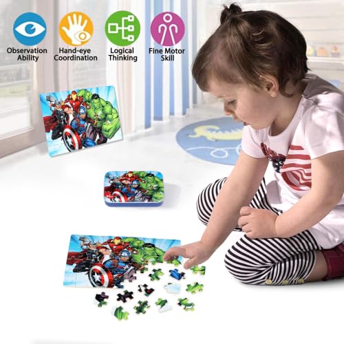LELEMON Puzzles for Kids Ages 4-6, 60 Piece Puzzles for Kids Ages 4-8 - color: Green