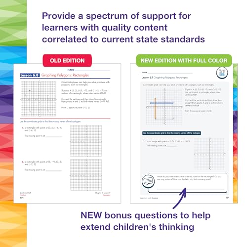 Spectrum 6th Grade Math Workbook, Activity Book for Kids Ages 11-12, Geometry, Ratio, Mathematics Equations, Multiplication and Division of Fractions, and More, Classroom or Homeschool Curriculum