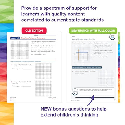 Spectrum 6th Grade Math Workbook, Activity Book for Kids Ages 11-12, Geometry, Ratio, Mathematics Equations, Multiplication and Division of Fractions, and More, Classroom or Homeschool Curriculum