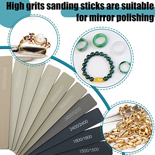 Honoson 20 Pcs Sanding Sticks Model, Low and High Grits, Classic Style - style: Classic Style