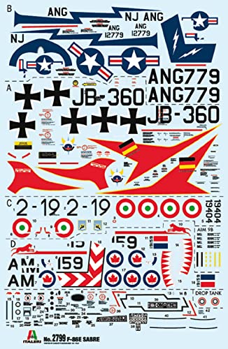 Italeri 2799 F-86e Sabre 1 48 Scale Plastic Model Kit