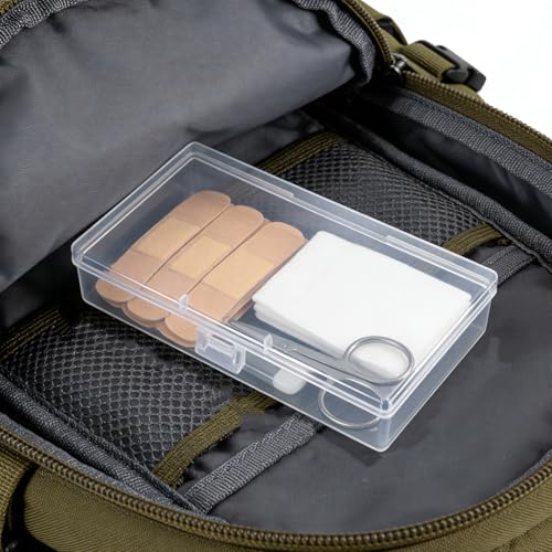 12 Pack Rectangular Clear Plastic Storage Containers - size: 5.7 x 2.95 x 1.18 inch