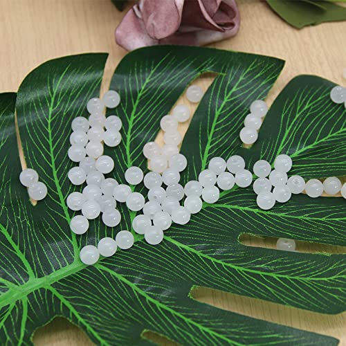 8mm White Glass Beads Kit 600pcs for Jewelry Making - size: 8mm White