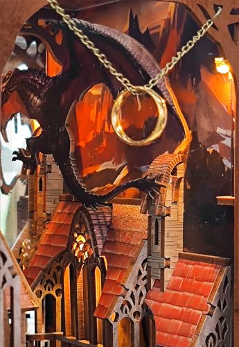 Book Nook Kit with LED Lights DIY Miniature Dollhouse - color: Spirit Valley of the Magic Ring