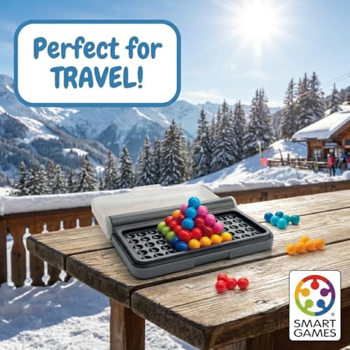 SmartGames IQ Puzzler Pro | Boost Logic and Problem Solving Skills | Level Up with 120 2D and 3D Challenges from Easy to Expert | Great for Ages 6 - Adult | A Fun Travel Game in a Portable Case
