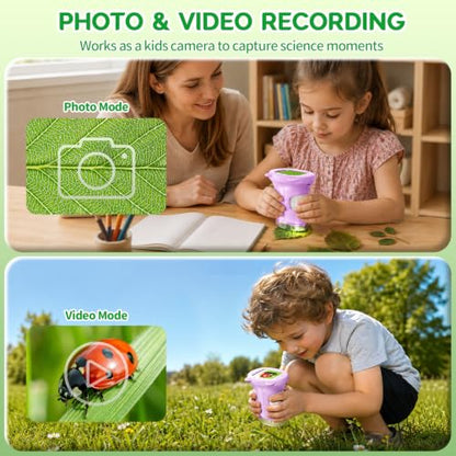 1000X Handheld Digital Microscope for Kids Explorer STEM Toys & Gifts - color: Purple