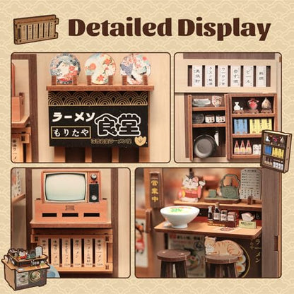 Fsolis Japanese Book Nook Kit - DIY Miniature House Kit (Morita-Ya Ramen) - color: Morita-ya Ramen