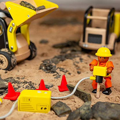 Tidlo Wooden Construction Playset - Building Site Set