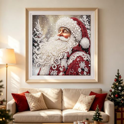 Christmas Pearl Diamond Painting Kits for Adults,Santa Claus Diamond Art - color: PL184-1