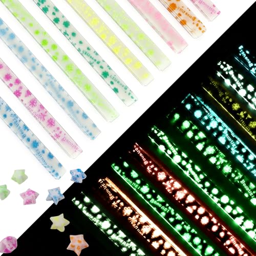 Jtnohx Luminous Origami Star Paper Strips Luminous Origami Butterfly Flower - color: butterfly flower