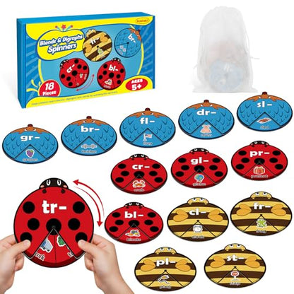 Kasfalci Blends & Digraphs Cards, Phonics Games,Speech Therapy Toys for Toddlers Kids,Learn to Read, Spelling Reading Learning Sight Words Games,Kindergarten Preschool Learning Activities Educational - style: Blends & Digraphs