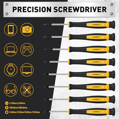 HORUSDY 140-Piece Magnetic Screwdriver Set with Plastic Racking, Includes SAE & Metric Hex Keys, Precision Screwdriver and Magnetizer Demagnetizer DIY Tools for Men Tools Gift - style: 140-Piece Magnetic Screwdriver Set with Plastic Racking