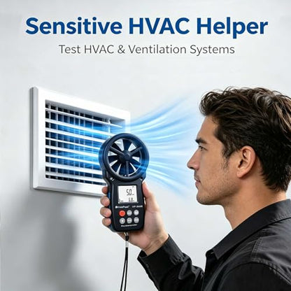 HoldPeak 866B Digital Anemometer, Handheld Wind Speed CFM Meter - color: 866B (1 PC)