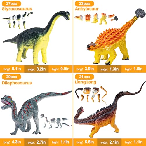 7Pcs Lifelike 3D Puzzles for Kids,Dinosaur Building Toys for 5 6 7 8+ Year Old Boys Girls,Slot-Assembly Building Blocks,Dinosaur Realistic Figures Set,Educational Toys Ideal for Class,Party - style: 3D Dinosaur Puzzle