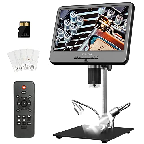 JL210 10.1'' Digital Microscope Full View Silver Coin Magnifier for Adults - size: JL210-12.6" Metal Stand