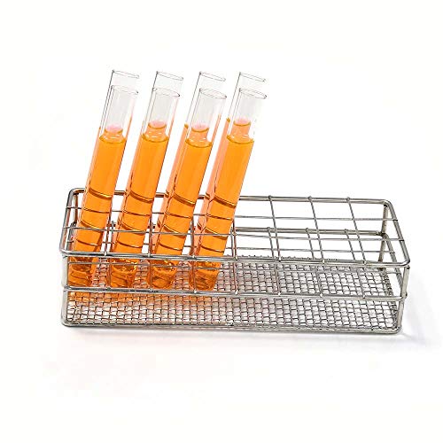 ULAB Stainless Steel Test Tube Rack, Wire Constructed, 24 Places, Suitable for Tubes of Dia.≤25mm, UTR1010 - color: 24holes Steel