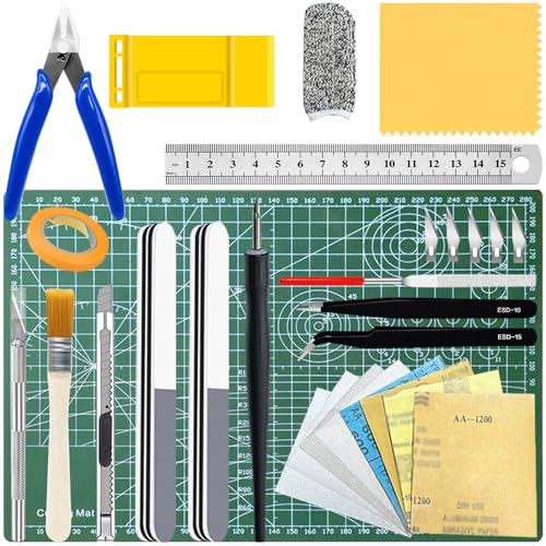 25Pcs Hobby Modeling Kit Tools Building Modeler Basic Tool for Gundam Basic Model Assembling, Building and Repairing